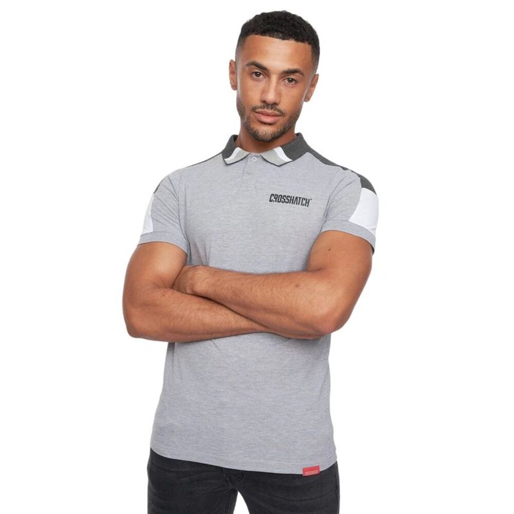 Crosshatch Mens Cramsures Polo Shirt / Grey Marl